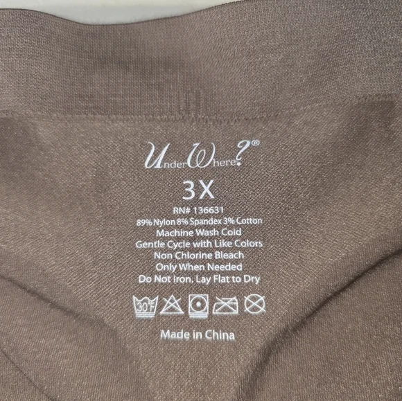 Seamless Tan Shapewear Shorts By Underwhere Size 3X NWOT - Picture 5 of 6